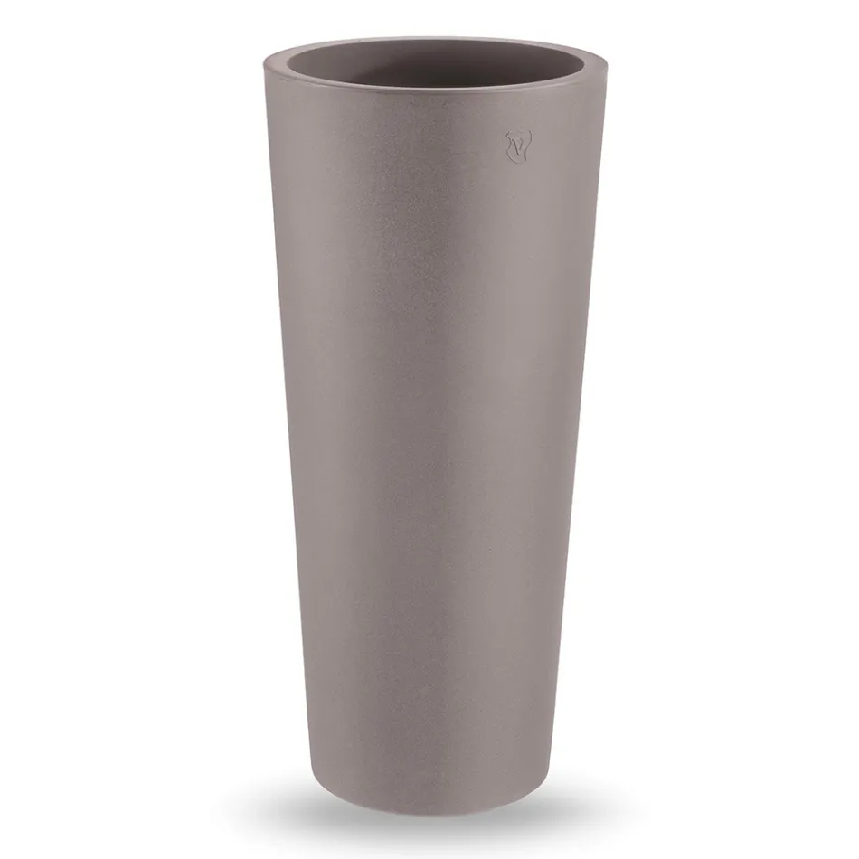 Runde Außenvase aus farbigem Polyethylen Made in Italy - Nippon Viadurini