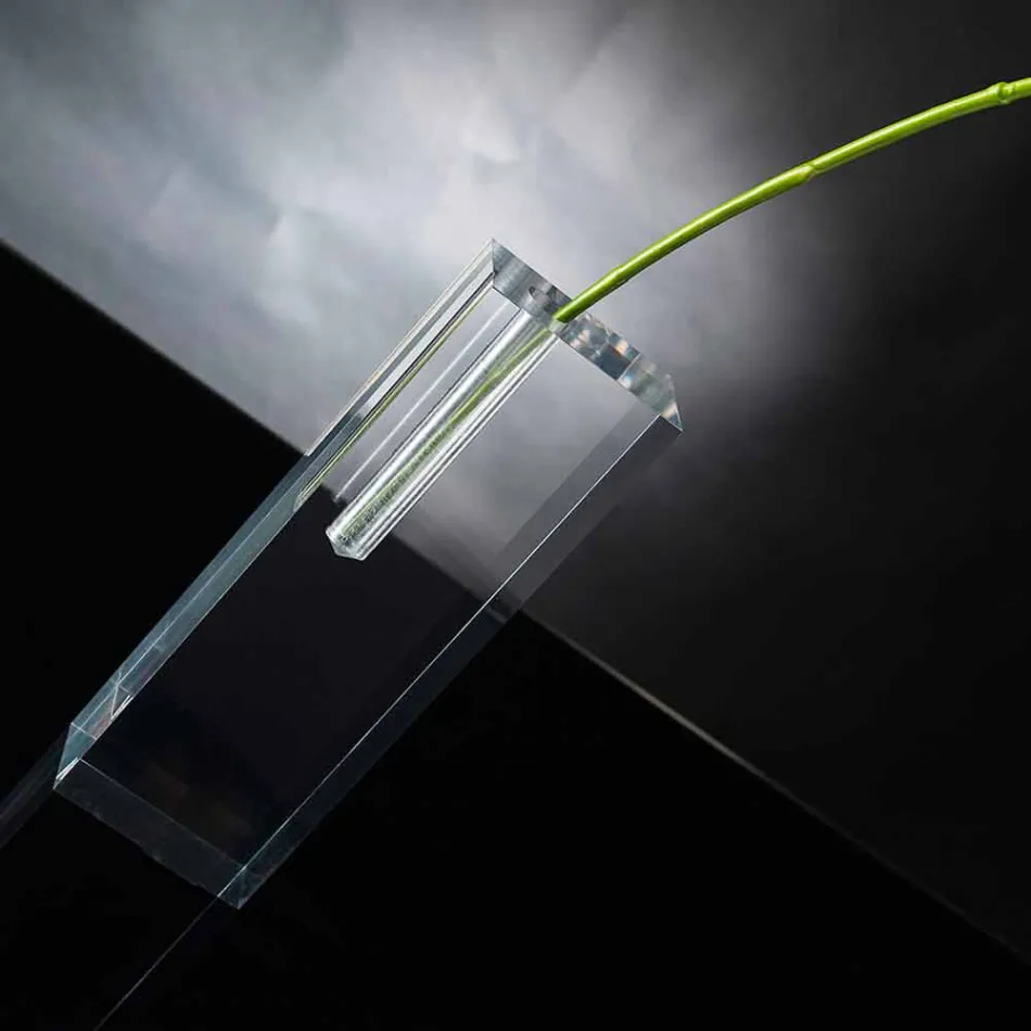 Moderne transparente Plexiglas Blumenvase Made in Italy - Unikat Viadurini