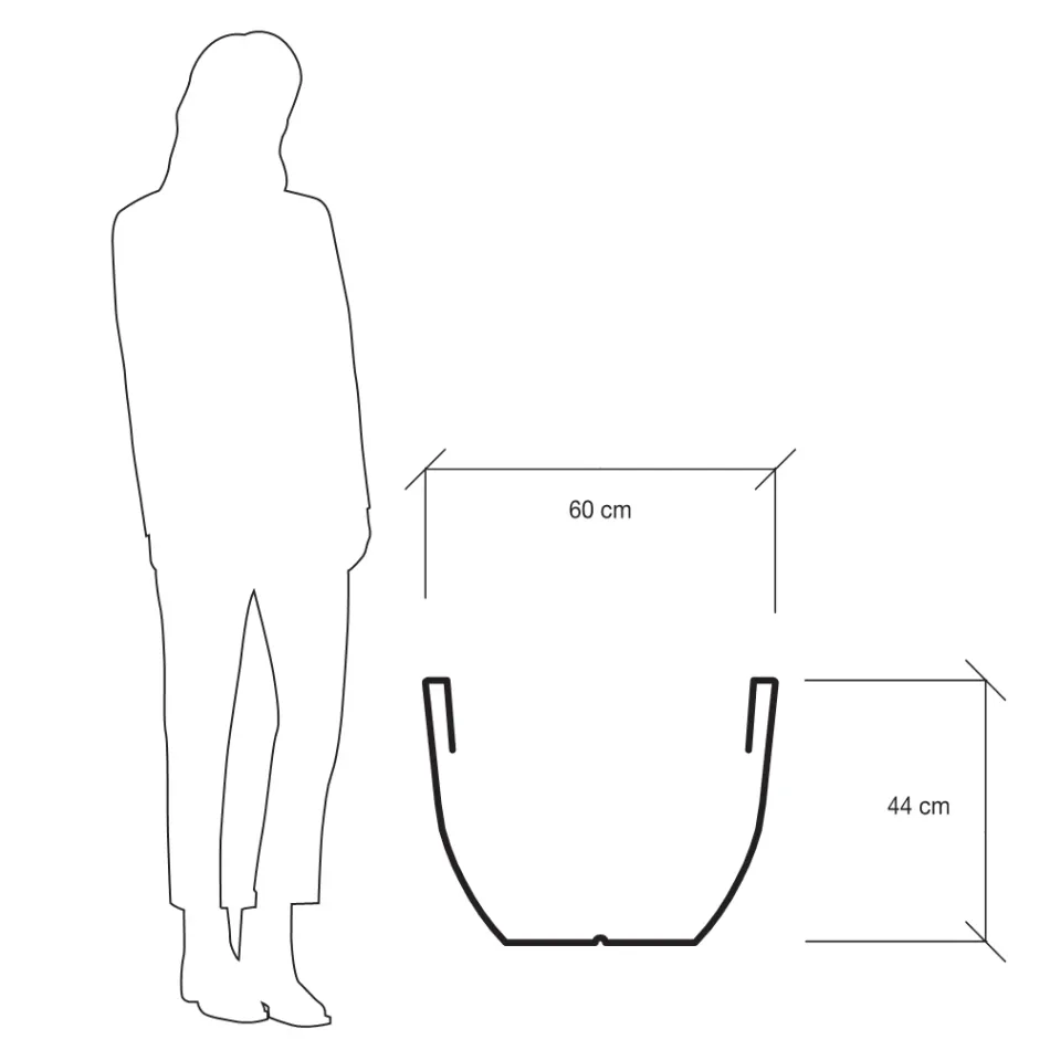Fluoreszierende Vase für drinnen oder draußen 3 Dimensionen Made in Italy - Fluos Viadurini