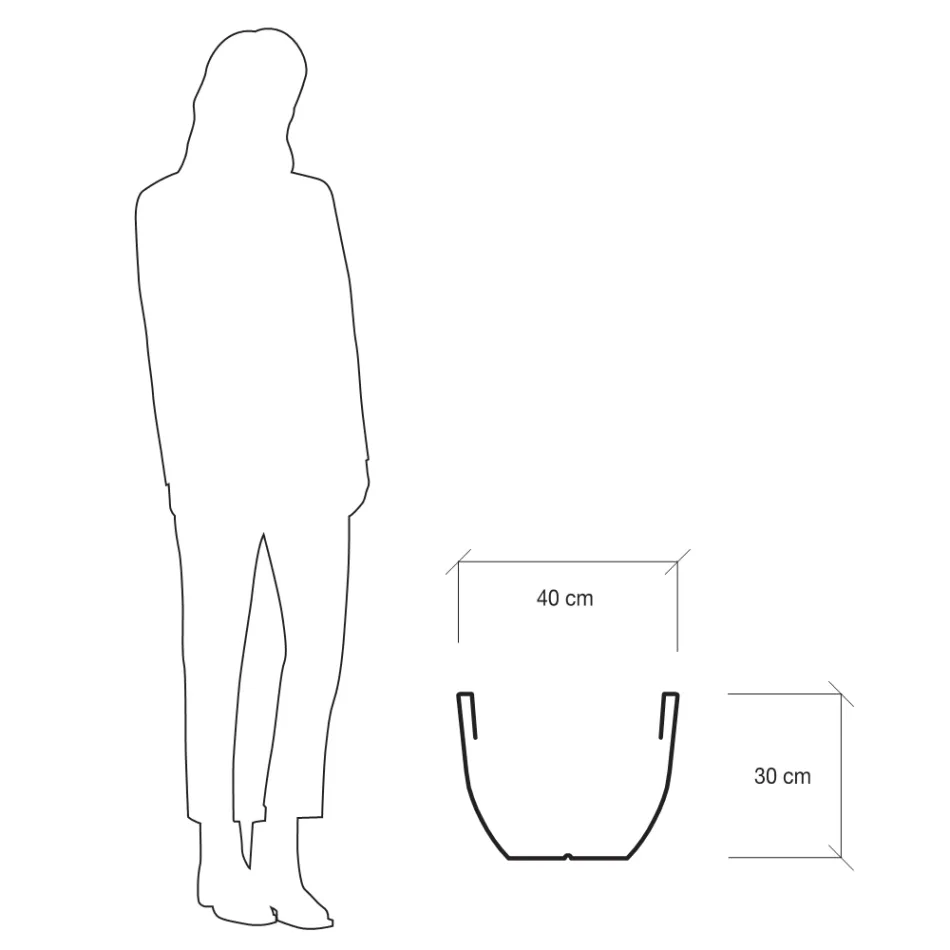 Fluoreszierende Vase für drinnen oder draußen 3 Dimensionen Made in Italy - Fluos Viadurini
