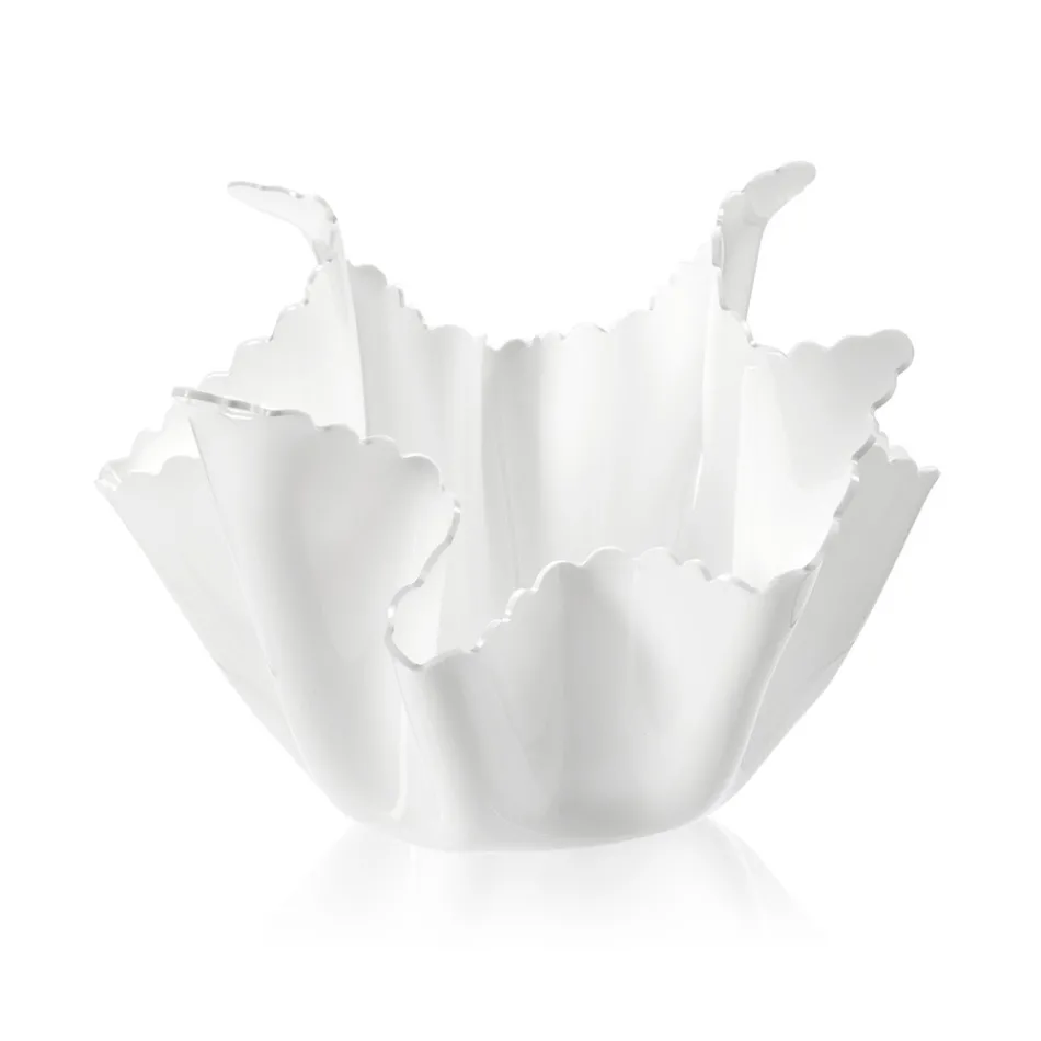 Recycelbare drapierte farbige Plexiglasvase 2 Stück 2 Größen - Gabria Viadurini