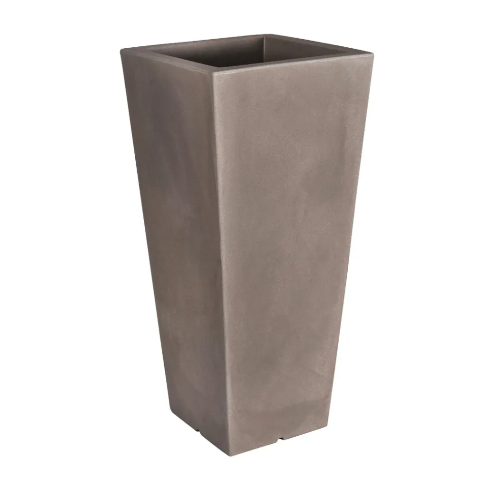 Fluofarbene quadratische Gartenvase mit Licht Made in Italy - Avanas Viadurini