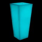 Fluofarbene quadratische Gartenvase mit Licht Made in Italy - Avanas Viadurini