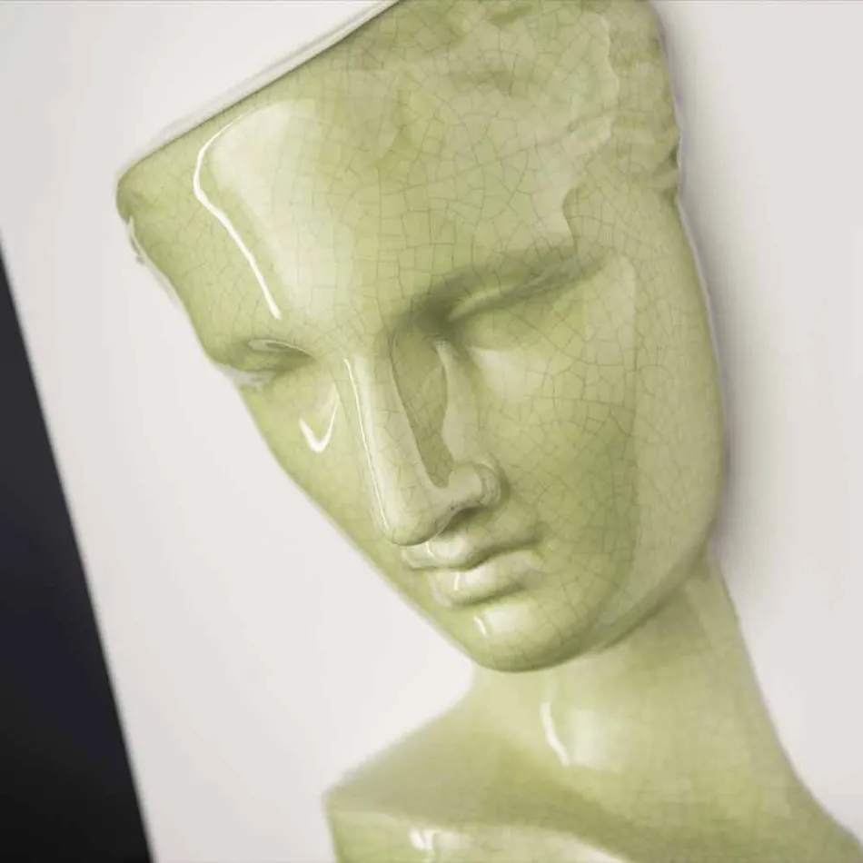 Moderne rechteckige Vase aus farbiger Keramik, handgefertigt in Italien - Lucas Viadurini