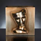 Moderne rechteckige Vase aus farbiger Keramik, handgefertigt in Italien - Lucas Viadurini