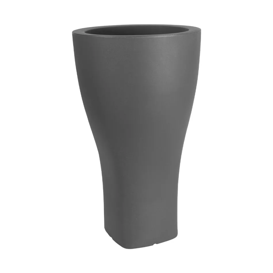 Runder farbiger Gartentopf aus Polyethylen Made in Italy - Tremont Viadurini