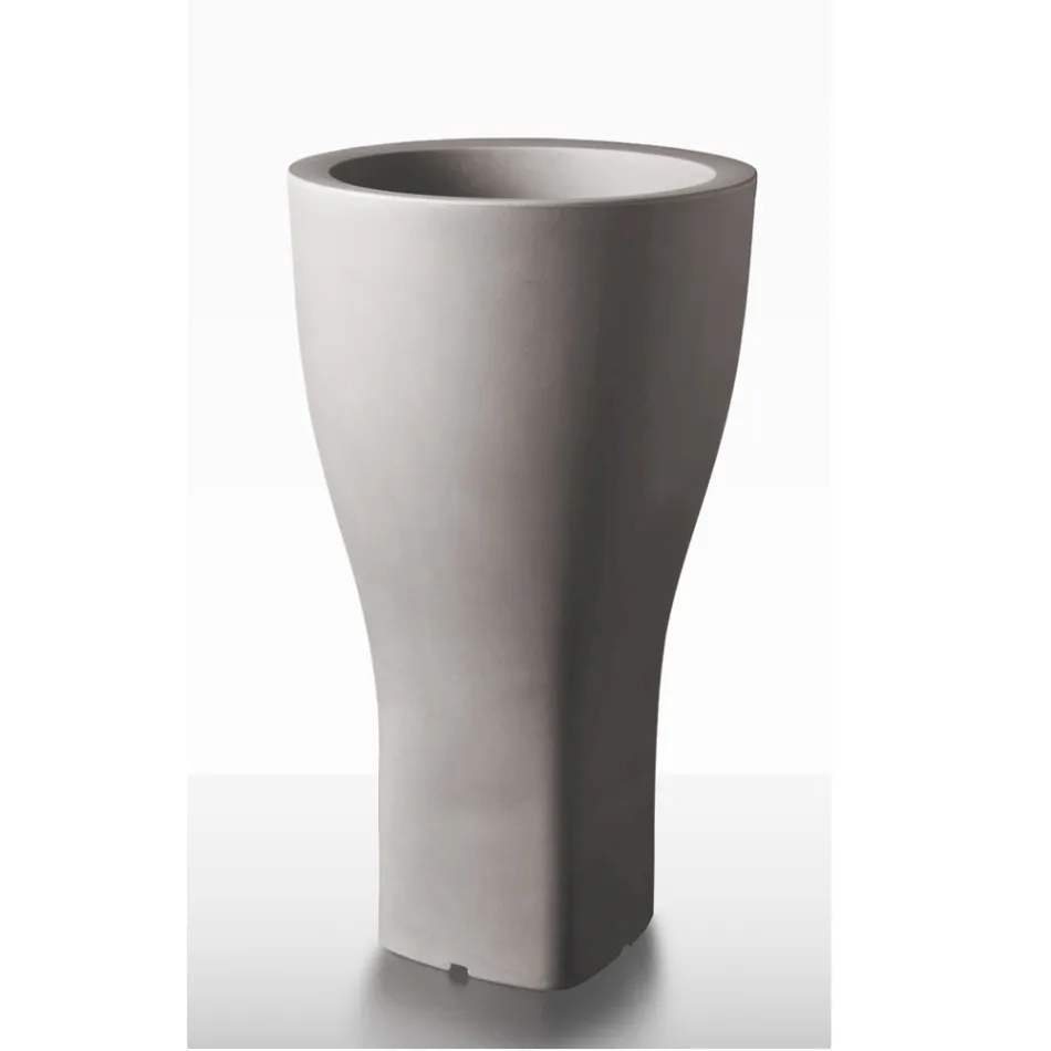 Runder farbiger Gartentopf aus Polyethylen Made in Italy - Tremont Viadurini