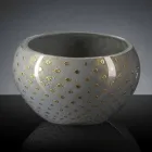 Runde Indoor-Vase aus farbigem Muranoglas Made in Italy - Asper Viadurini