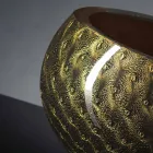 Runde Indoor-Vase aus farbigem Muranoglas Made in Italy - Asper Viadurini