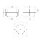 Vase auf Rädern schwarz, weiß Slide Cubic Yo unregelmäßig modern made in Italy Viadurini