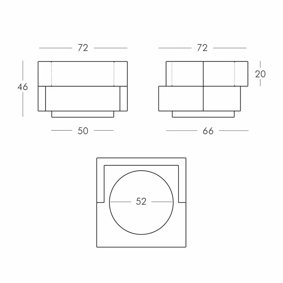 Vase auf Rädern schwarz, weiß Slide Cubic Yo unregelmäßig modern made in Italy Viadurini