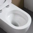 Boden-WC mit Soft-Close-Sitz aus weißer Keramik - Elm Viadurini