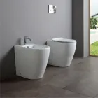 Oleander Keramik-WC mit ausziehbarem Abfluss und Soft-Close-Sitz Viadurini