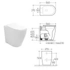 Oleander Keramik-WC mit ausziehbarer Spülung und Soft-Close-Sitz Viadurini