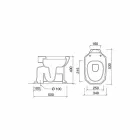 Weiße Keramikbodenvase mit schwarzem Sitz Made in Italy - Nausica Viadurini