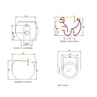 Design kugelförmige Toilettenvase aus Keramik Made in Italy, Fanna Viadurini