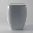 Weiße WC-Vase aus Keramik mit modernem Design Gais, made in Italy Viadurini