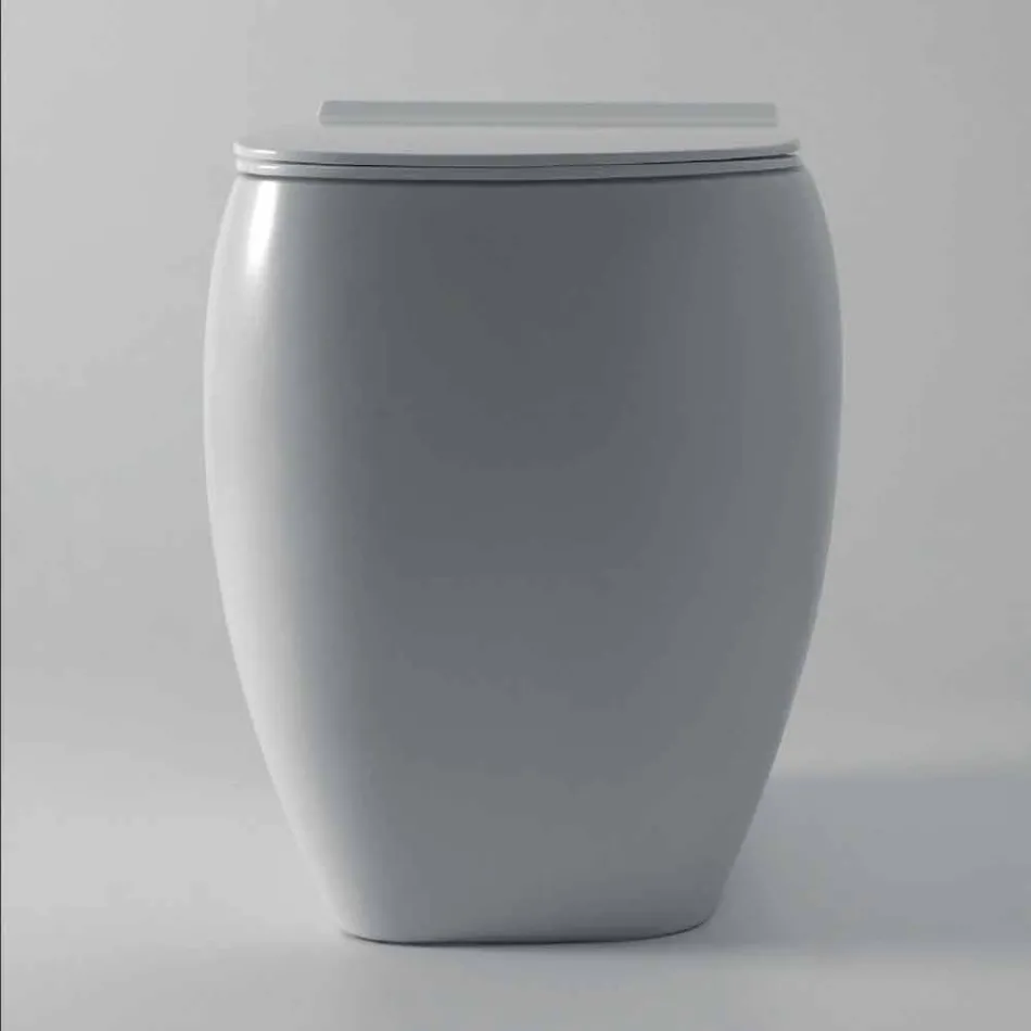 Weiße WC-Vase aus Keramik mit modernem Design Gais, made in Italy Viadurini