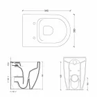 Modernes Design weiß Keramik WC Schüssel Shine Square H50 Randlos Viadurini