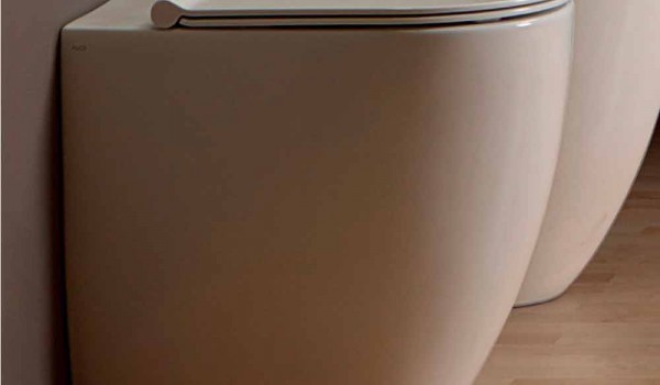 Moderne Toilettenschüssel aus weißer Keramik Shine Square H50 Rimless