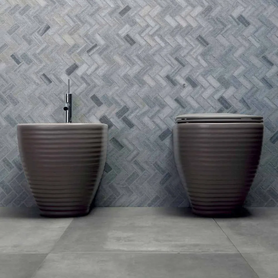 Weiße oder farbige Keramikvase von Trabia Design Viadurini