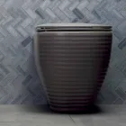 Weiße oder farbige Keramikvase von Trabia Design Viadurini