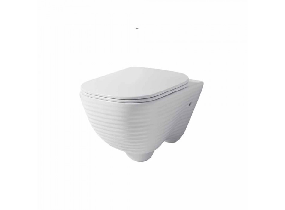 Modernes Hänge-WC aus weißer Keramik oder farbigem Trabia Viadurini