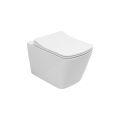Wandhängendes WC mit sanft schließendem Keramiksitz im modernen Design – Giunco