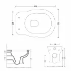 Moderne Wand hing WC in weißer Keramik Stil 54x36 made in Italy Viadurini