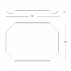 Küchentablett Schneidebrett aus weißem Corian Elegantes Rechteckiges Design - Ivanova Viadurini