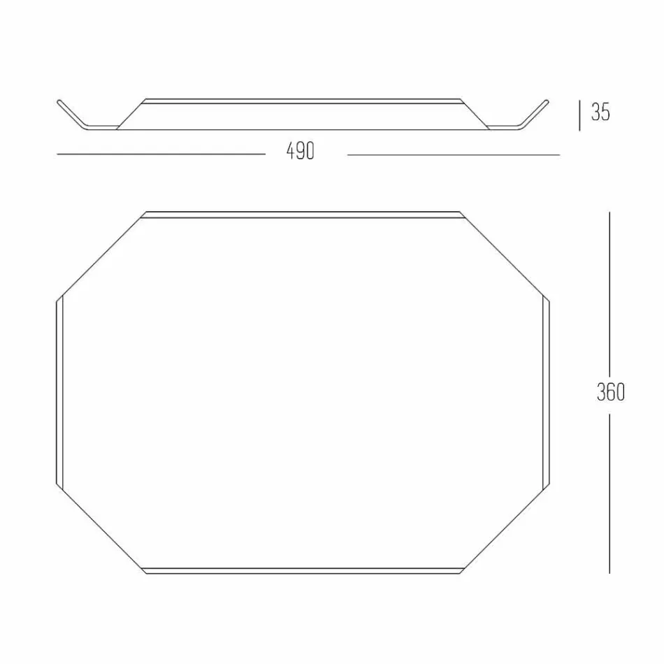 Küchentablett Schneidebrett aus weißem Corian Elegantes Rechteckiges Design - Ivanova Viadurini