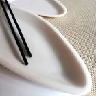 Küchentablett aus weißem Carrara-Marmor, handgefertigt in Italien - Fish Viadurini