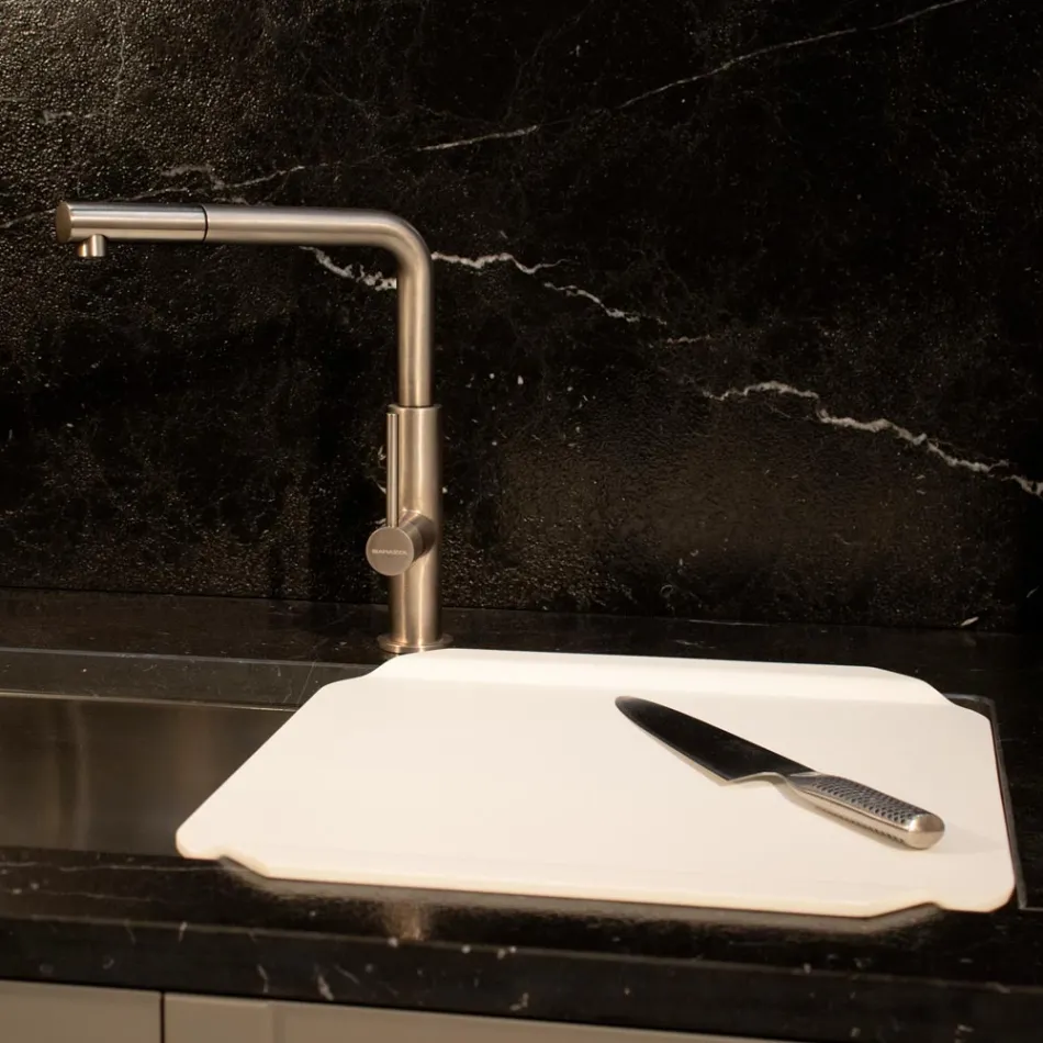 Küchentablett oder Schneidebrett aus weißem Corian Made in Italy Design - Ivanova Viadurini