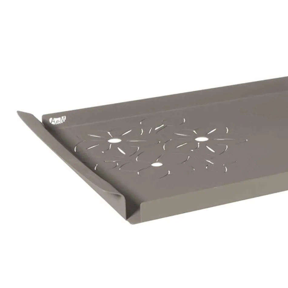 Serviertablett mit Blumen in Weiß, Blau oder Schlammeisen - Marken Viadurini