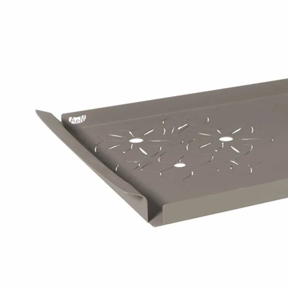 Serviertablett mit Blumen in Weiß, Blau oder Schlammeisen - Marken Viadurini