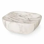 Design-Tablett aus weißem Carrara-Marmor Arabescato Made in Italy - Rock Viadurini