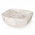 Design-Tablett aus weißem Carrara-Marmor Arabescato Made in Italy - Rock