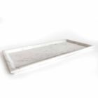 Rechteckiges Tablett aus poliertem weißem Carrara-Marmor Made in Italy - Alga Viadurini