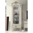 Klassische Vitrine mit Tür und weißer Holzschublade Made in Italy - Cheverny Viadurini