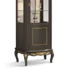 Klassische Vitrine aus weißem Nussbaumholz oder Mokkaholz Made in Italy - Chantilly Viadurini