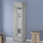 Design-Wohnzimmervitrine in Weiß, Anthrazit oder Betonholz - Suzana Viadurini