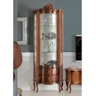 Wohnzimmervitrine 1 Tür und 2 Holzschubladen Made in Italy - Leonor Viadurini