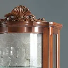 Wohnzimmervitrine 1 Tür und 2 Holzschubladen Made in Italy - Leonor Viadurini