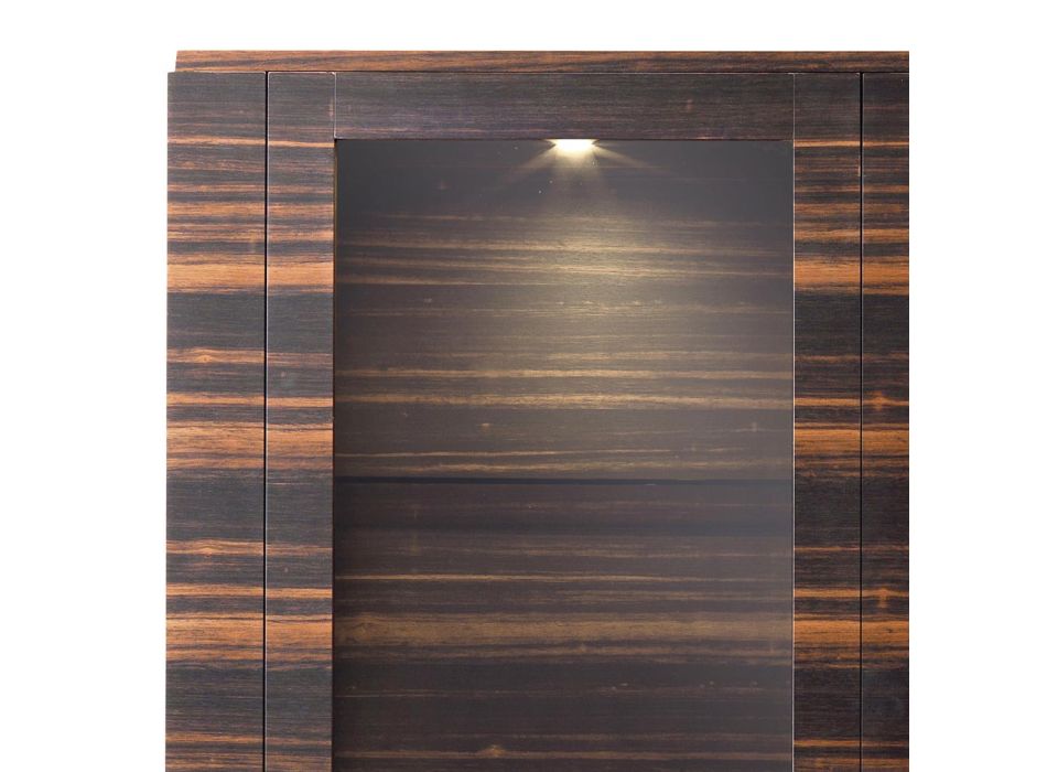 Design Vitrin aus Massivholz mit 2 Türen in Italien hergestellt  Viadurini