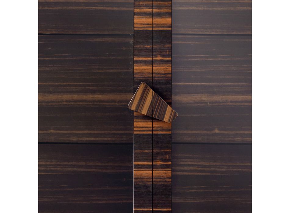 Design Vitrin aus Massivholz mit 2 Türen in Italien hergestellt  Viadurini