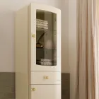 Einfarbige Vitrine mit internen Glasböden, hergestellt in Italien – Candy Viadurini