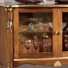 Wohnzimmer Vitrine 2 Türen in Nussbaum oder weißem Holz Made in Italy - London Viadurini