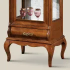 Luxuriöse Wohnzimmervitrine aus klassischem Walnussholz Made in Italy – Hastings Viadurini