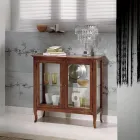 Vitrine mit Glasböden und gepolsterter Rückseite, hergestellt in Italien – Assur Viadurini