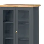 Holzvitrine mit 1 Schublade, 2 Türen und 2 Regalen, hergestellt in Italien – Nanna Viadurini